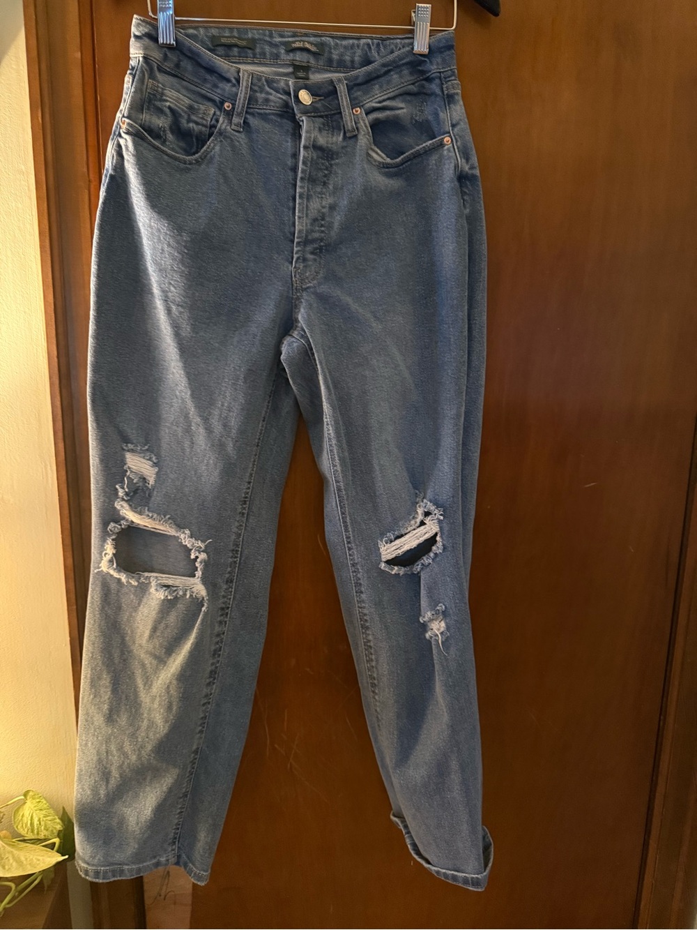 wild fable Distressed Blue Boyfriend Jeans
